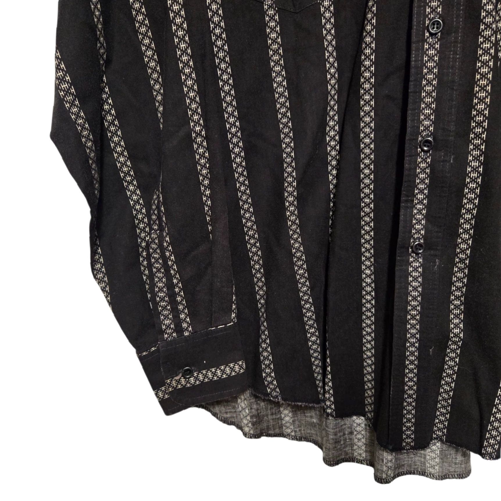Wrangler VINTAGE Wrangler Western Shirt Mens M Black Striped Button-Up Long Sleeve Western 90s Cowboys Mens Size US M / EU 48-50 / 2 - 6 Thumbnail