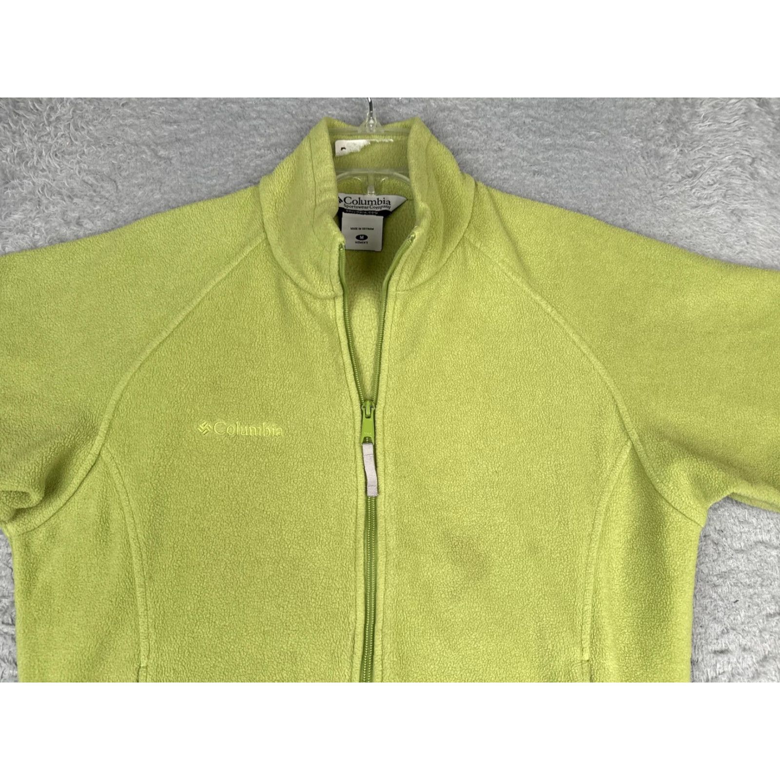 Vintage Columbia Jacket Womens M Green Fleece Full Zip Pockets Outdoor Hiking Warm Size M / US 6-8 / IT 42-44 - 4 Thumbnail
