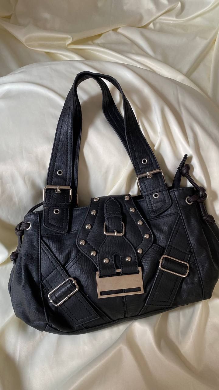Vintage Vintage black leatherette shoulder bag Size ONE SIZE - 8 Thumbnail