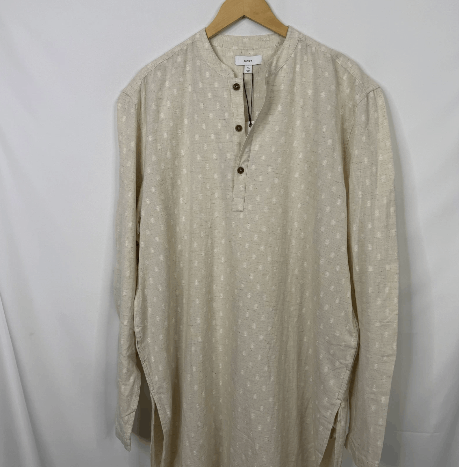 NEXT Next Mens Cotton Linen Kurta Tunic NWT Size US XL / EU 56 / 4 - 8 Thumbnail