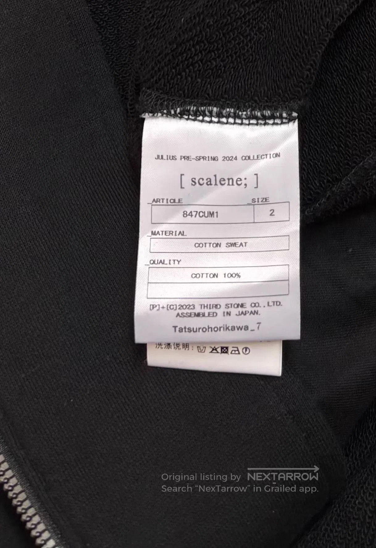 Julius Long Black Zip. Size US M / EU 48-50 / 2 - 5 Thumbnail