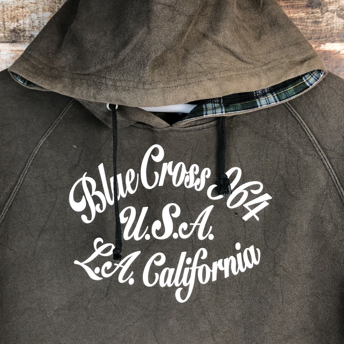 Japanese Brand Blue Cross Brown Hoodie #A1274 Size US S / EU 44-46 / 1 - 9 Thumbnail