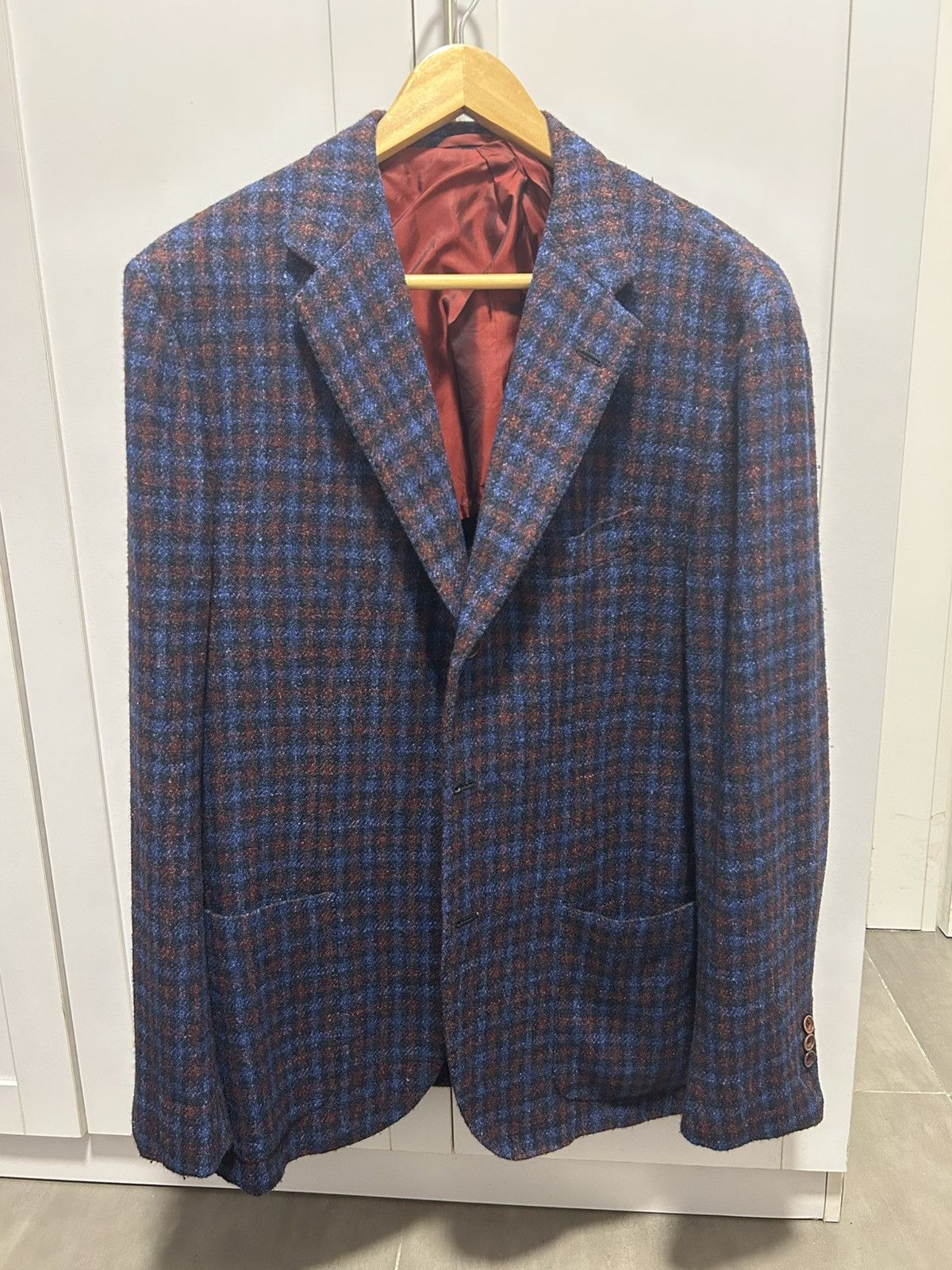 SARTORIO Sartorio Napoli Mens Dark Blue Wool Blazer Size 52 Size 52R - 7 Thumbnail