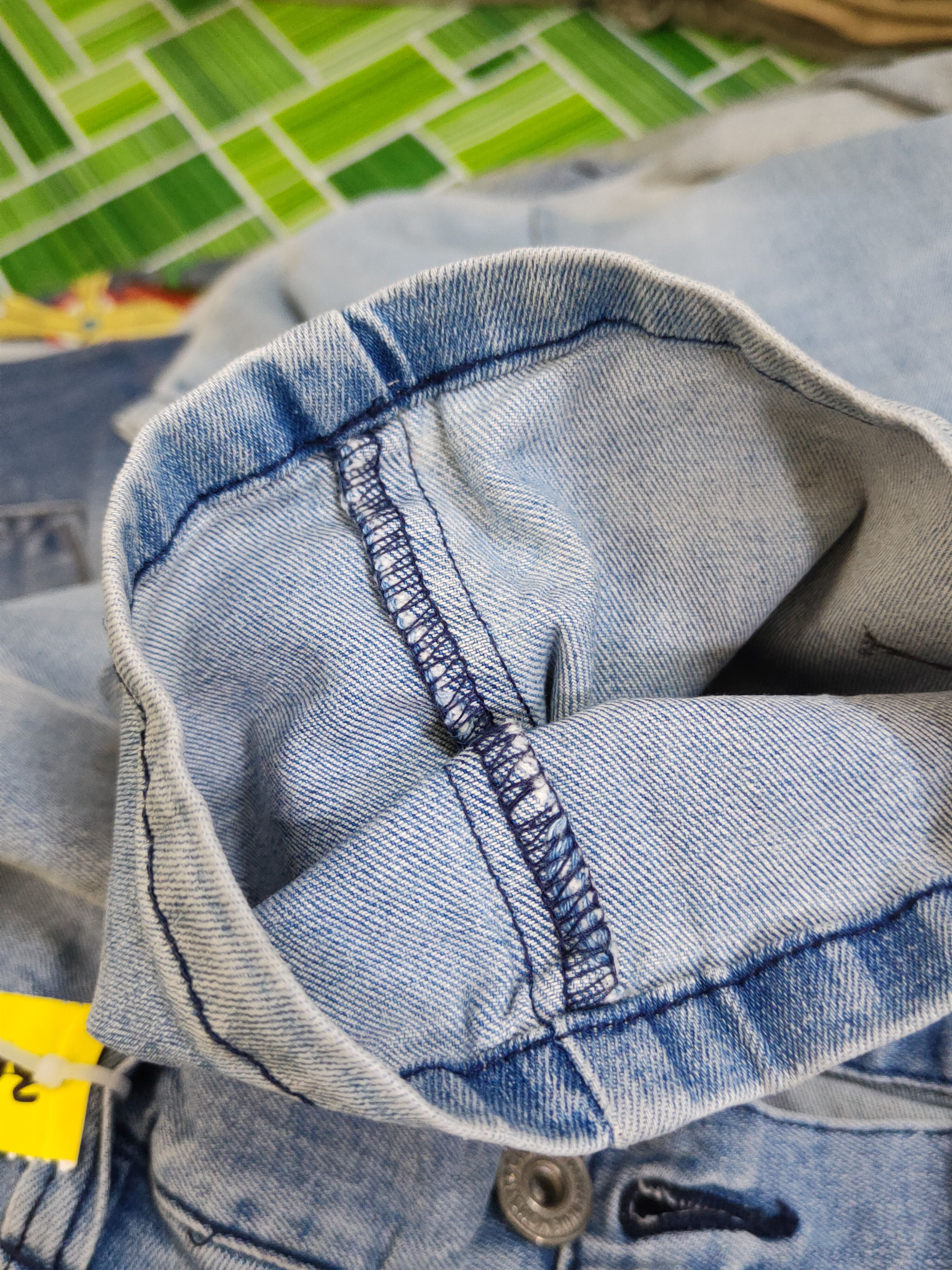 Japanese Brand Blue Monster Clothing Blue Distressed Ripped Jeans #W1495 Size US 31 - 15 Thumbnail