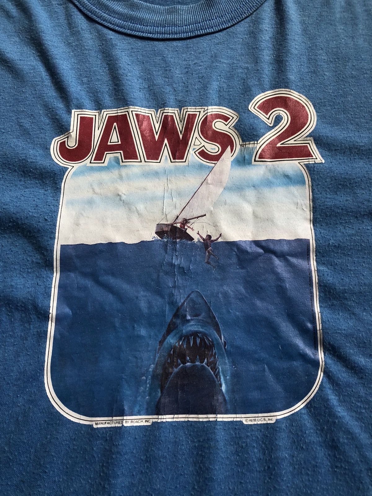 Vintage Vintage 1978 Jaws Movie promo t shirts Size US S / EU 44-46 / 1 - 4 Thumbnail