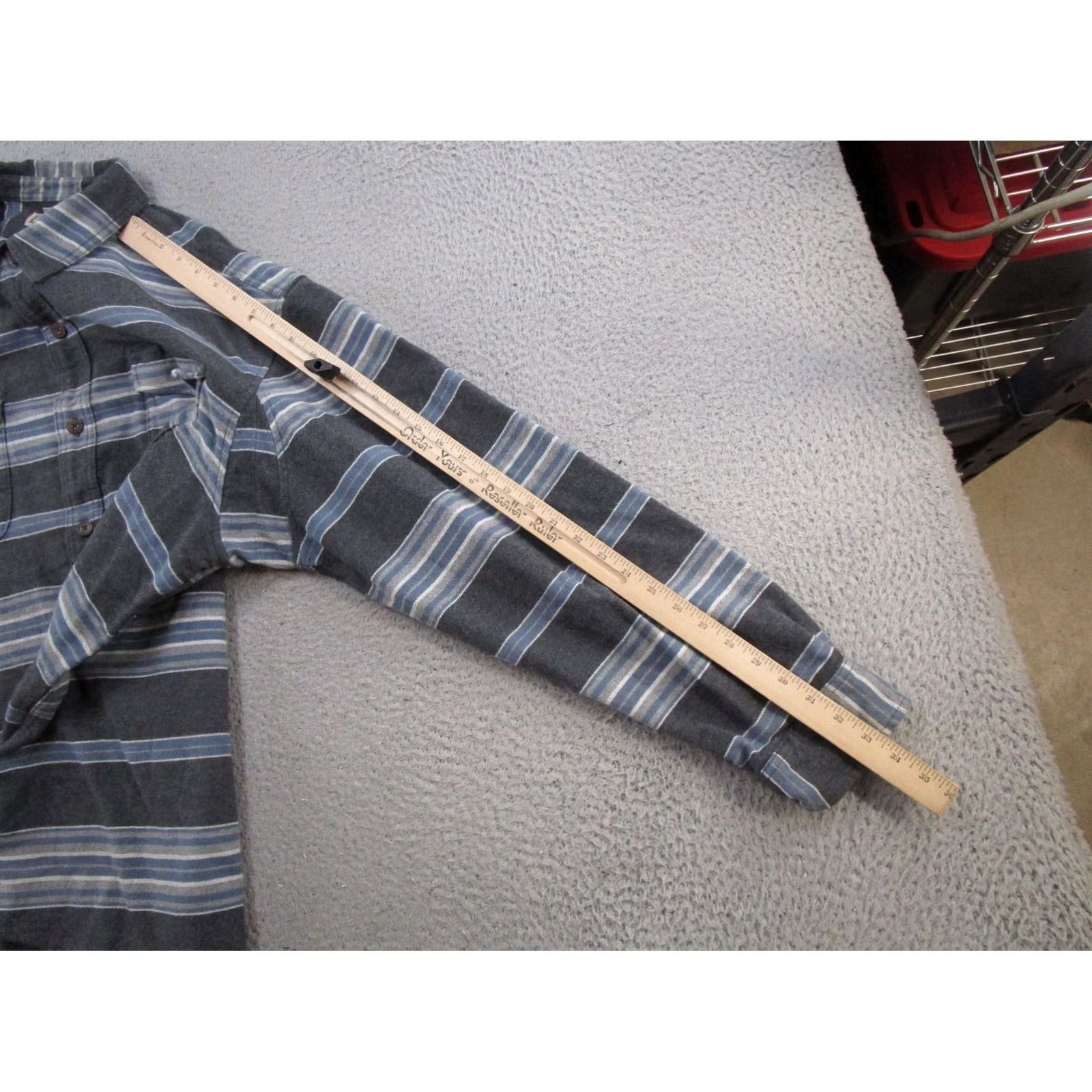 Vintage Duluth Shirt Men's 2XL Button Up Blue Stripe Burlyweight Chamois Flannel Shirt Size US XXL / EU 58 / 5 - 7 Thumbnail