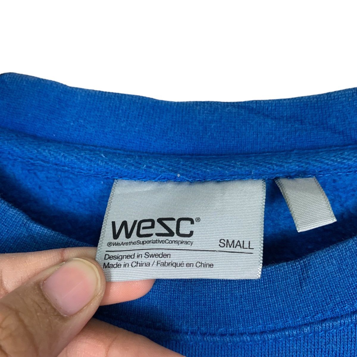 WeSC WESC Big Logo Blue Crewneck Sweatshirts #0738-C34 Size US S / EU 44-46 / 1 - 10 Thumbnail