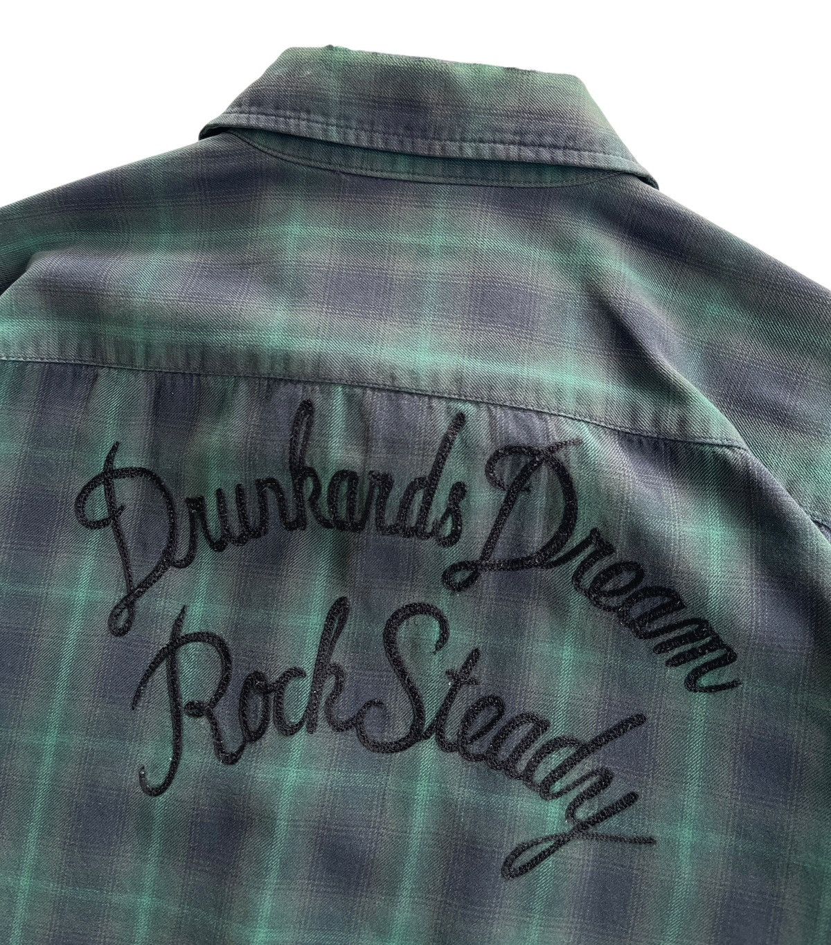 Wacko Maria "Rock Steady" Guilty Parties Distressed Sunfaded Ombre Shirt Size US L / EU 52-54 / 3 - 3 Thumbnail