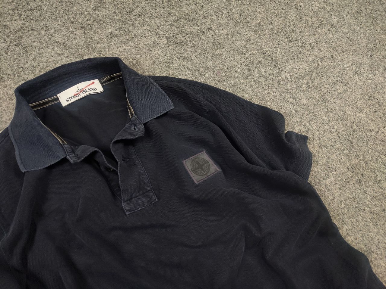 Vintage Stone Island patch program polo t shirt Navy Pigment Dyed Size US S / EU 44-46 / 1 - 2 Thumbnail