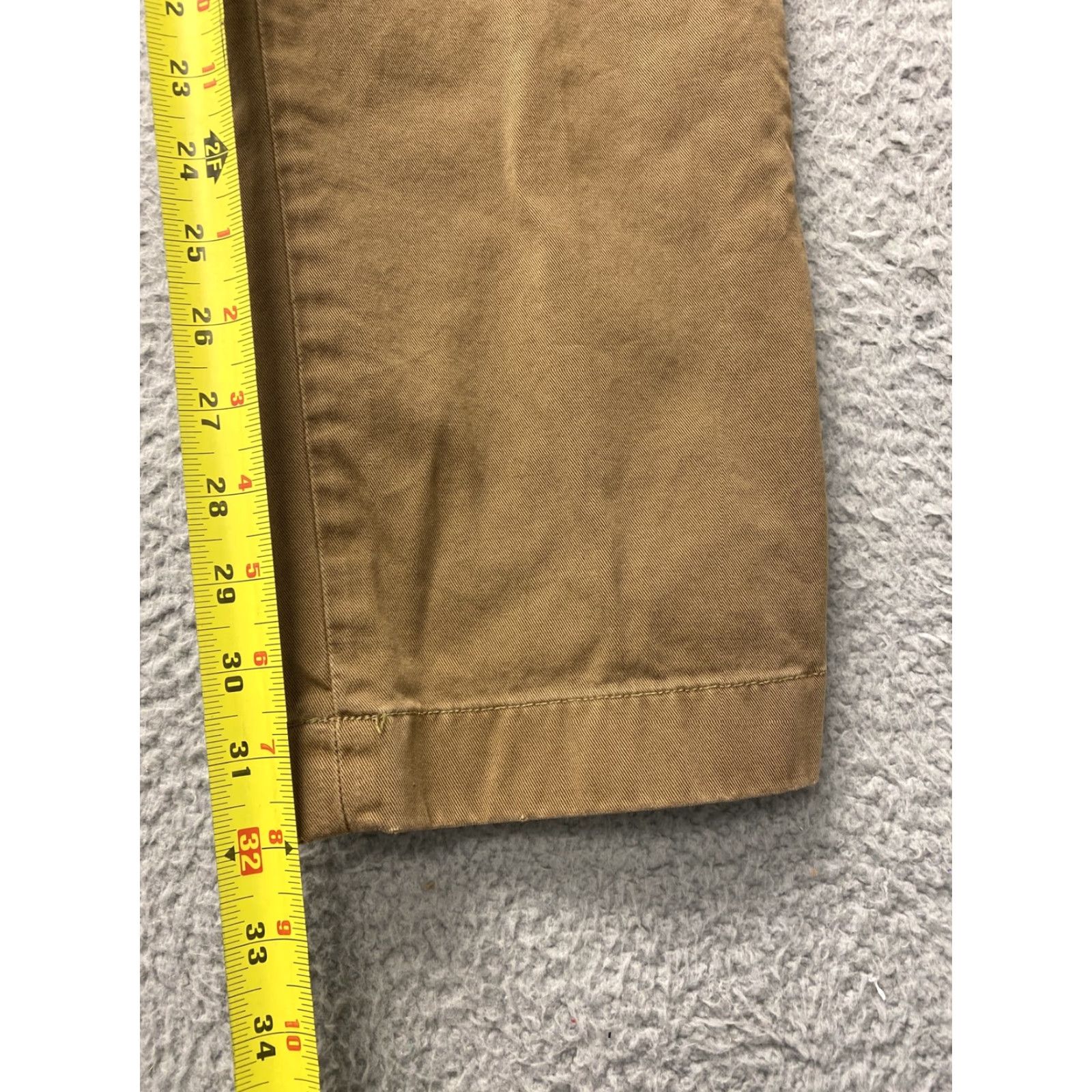 Vintage J Crew Men's Casual Pants 29x32 Cotton Flat Front Chino Cinnamon Brown Regular Fit Size US 29 - 5 Thumbnail