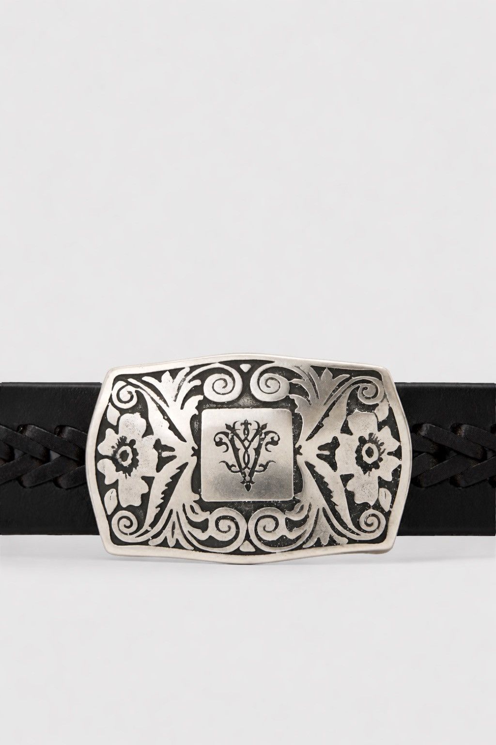 John Varvatos 25 MM Winston Plaque Belt Size 38 Size 38 - 2 Thumbnail