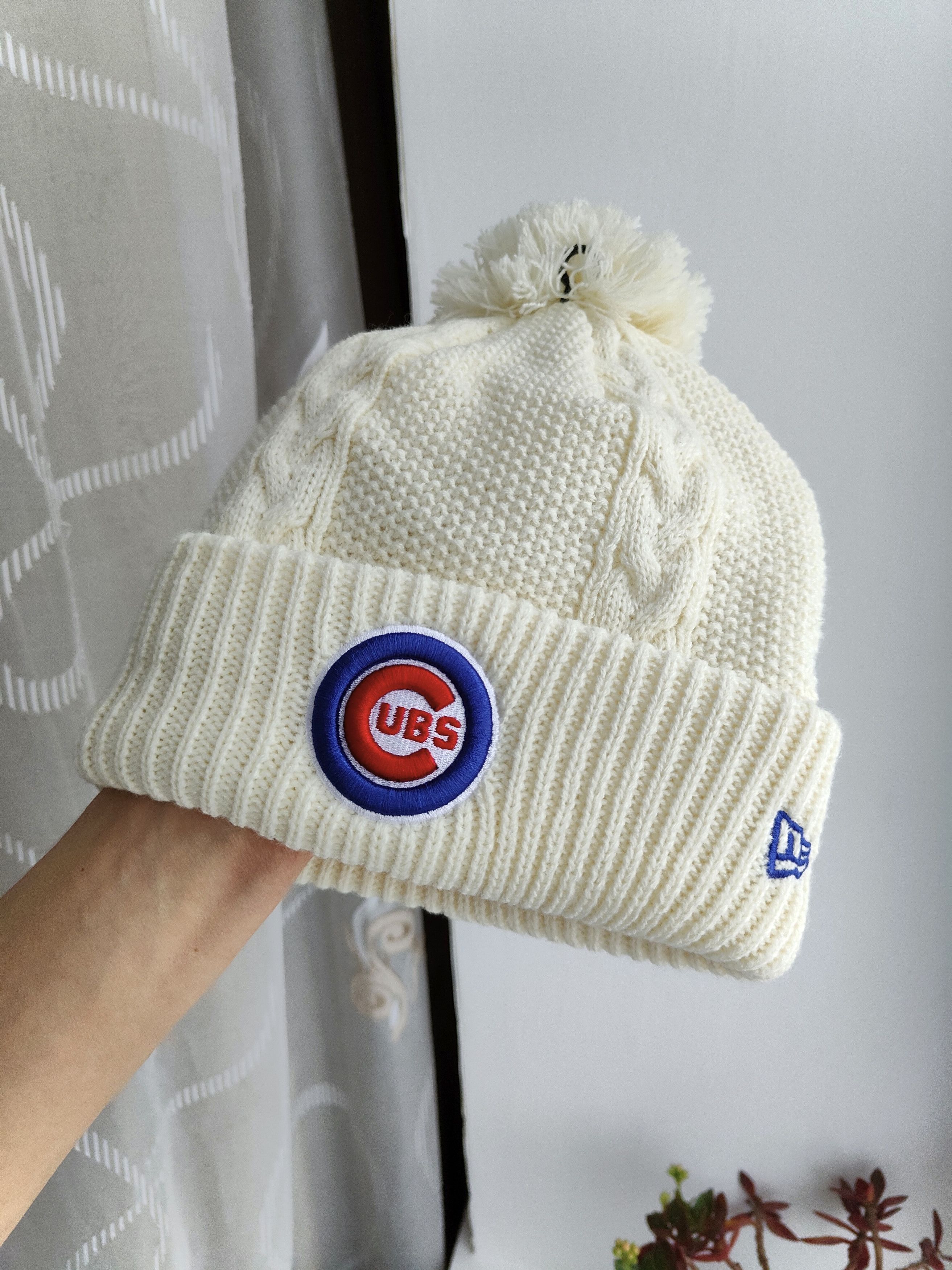 New Era New Era Chicago Cubs MLB Beanie Hat Cable Knit Pom Bubble Size ONE SIZE - 3 Thumbnail