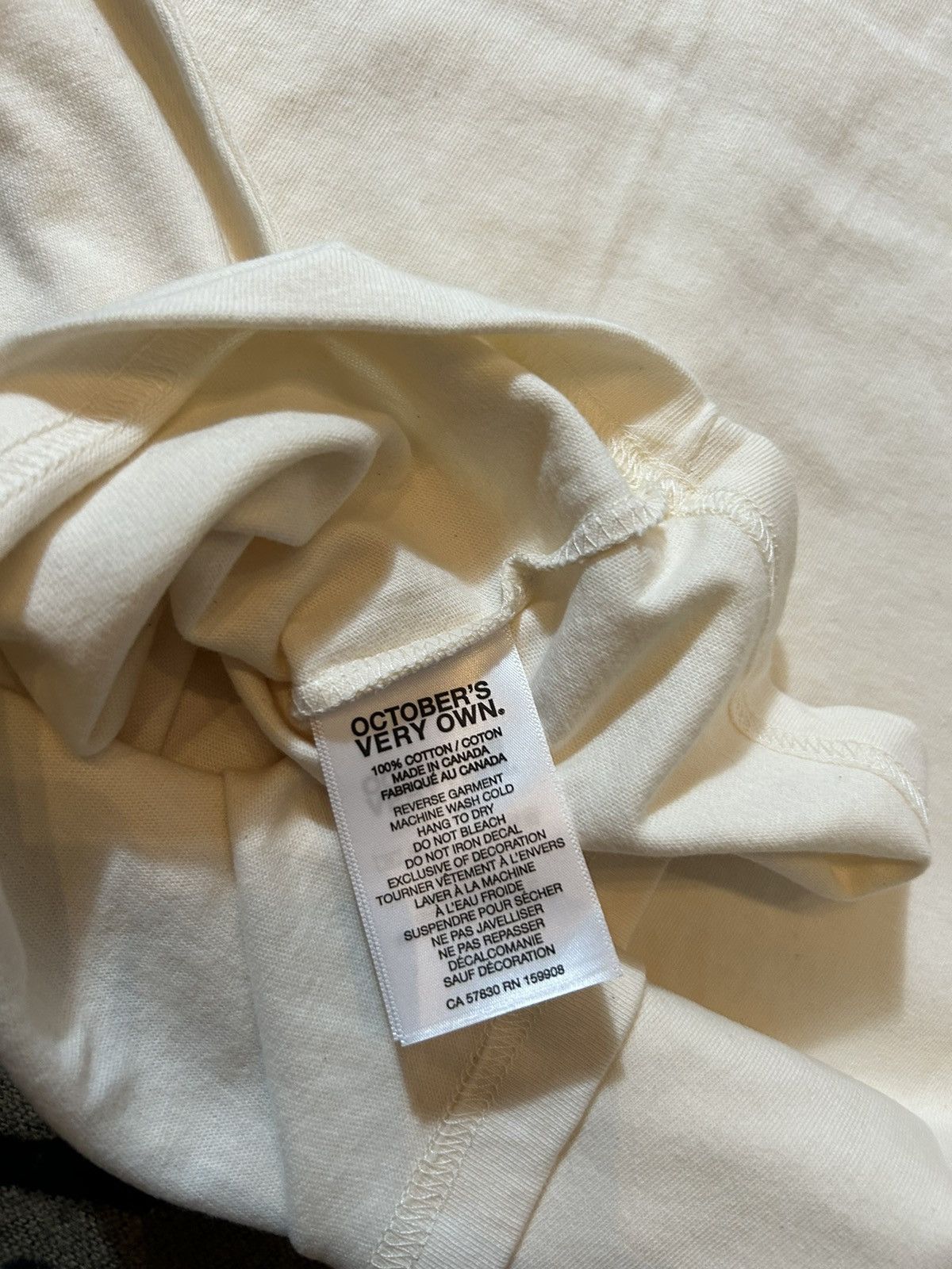 October's Very Own 2020 Cream Garment Dye Tshirt Size US L / EU 52-54 / 3 - 6 Thumbnail