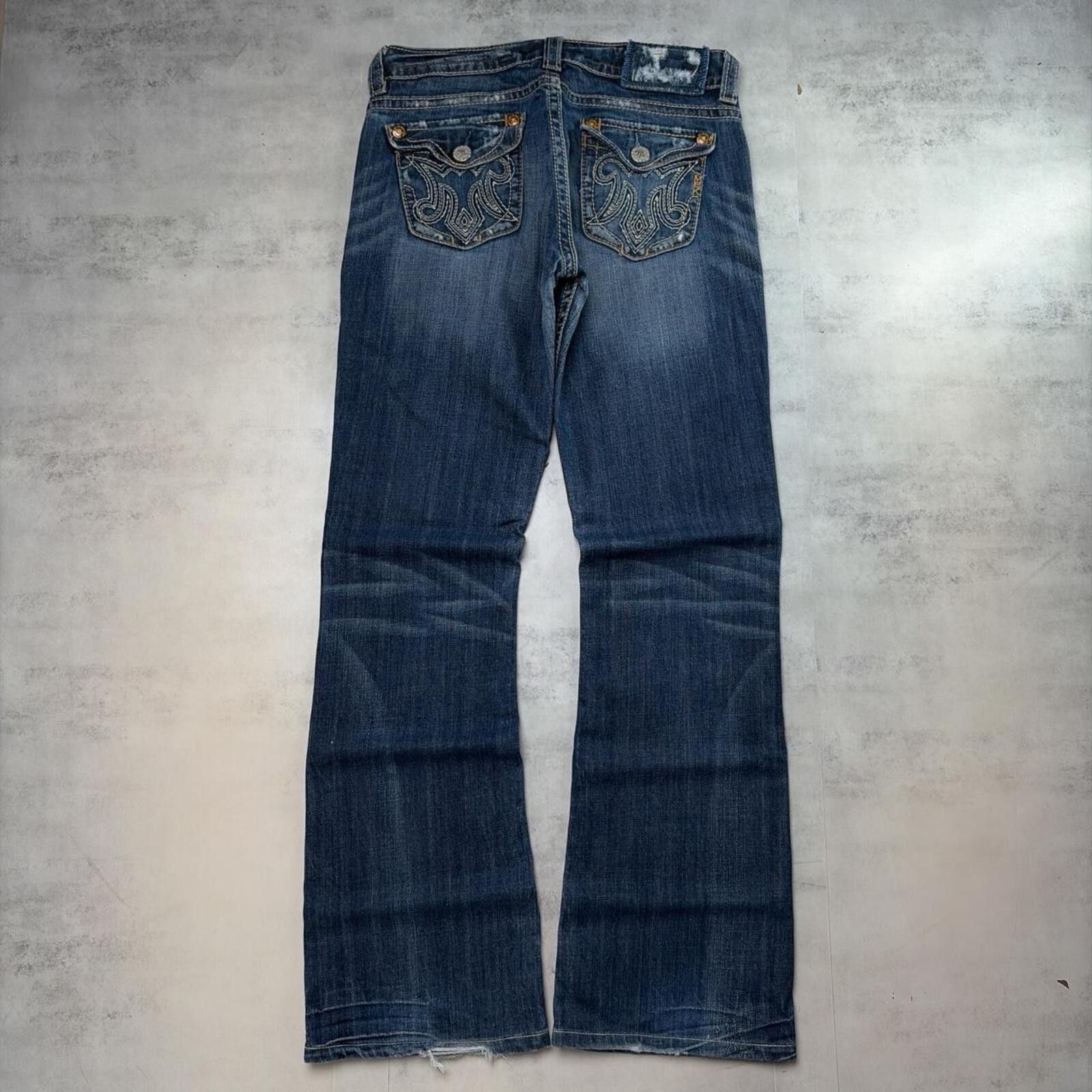 Other Y2K Blue MEK Denim Grunge Bootcut Gothic Denim Jeans Size 30" / US 8 / IT 44 - 1 Thumbnail