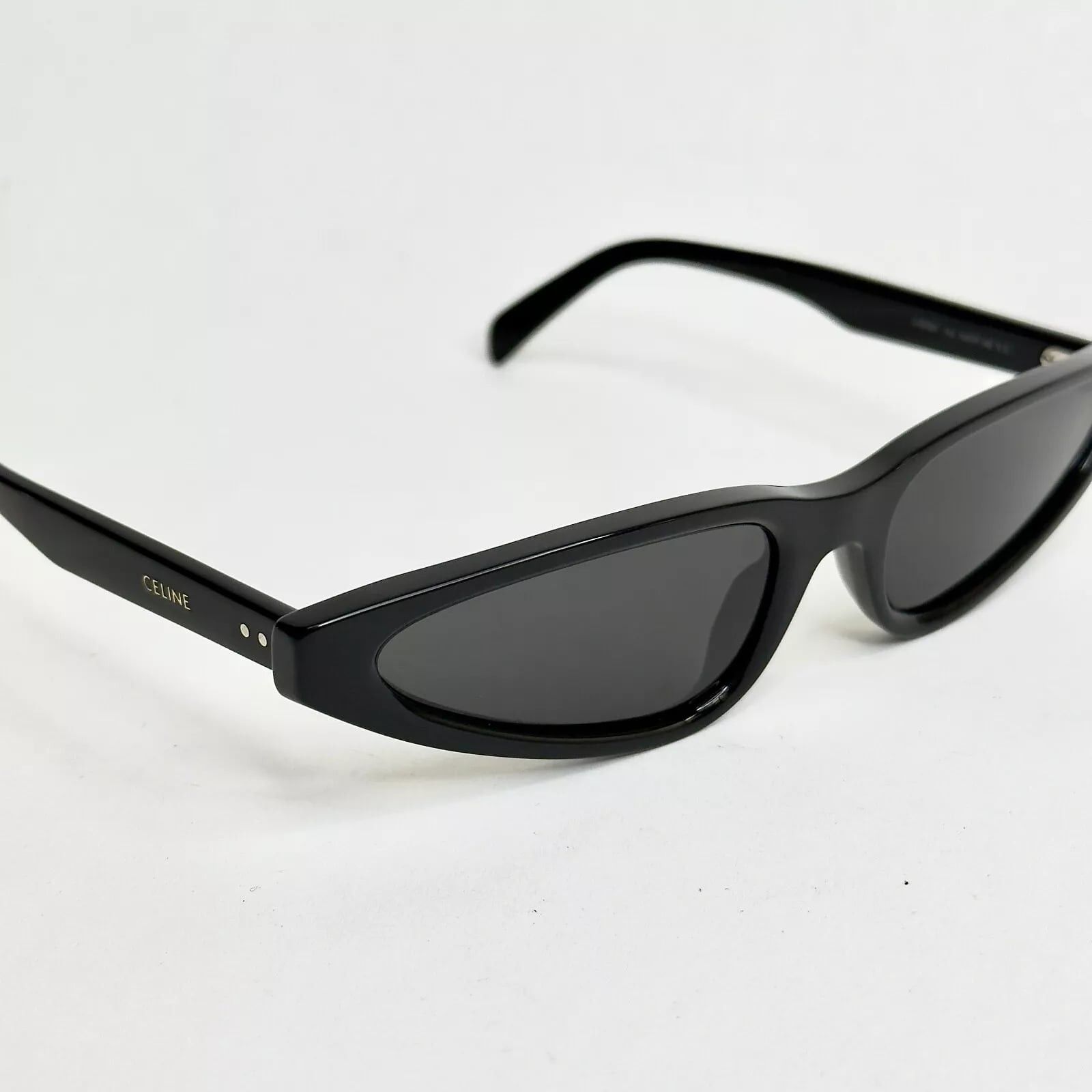 Celine CELINE BOLD 3 Dots Black Thin Narrow Cat CL40231I 01A Size ONE SIZE - 10 Thumbnail