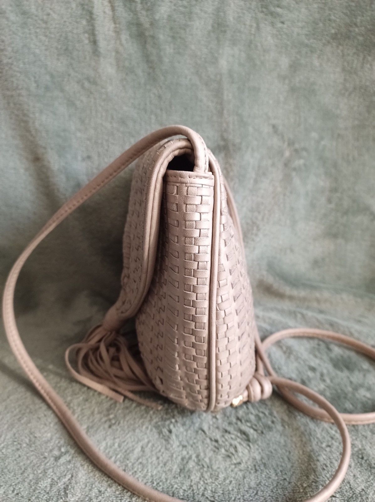 Other COSCI by Gucci Grey Woven Leather Crossbody Shoulder Bag Size ONE SIZE - 4 Thumbnail