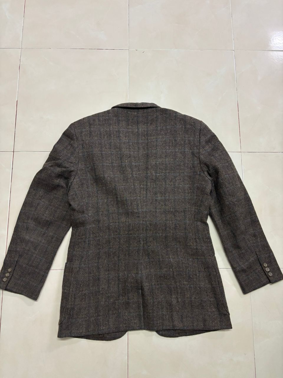 Calvin Klein CALVIN KLEIN VINTAGE WOOL PLAID BLAZER Size 34S - 2 Thumbnail