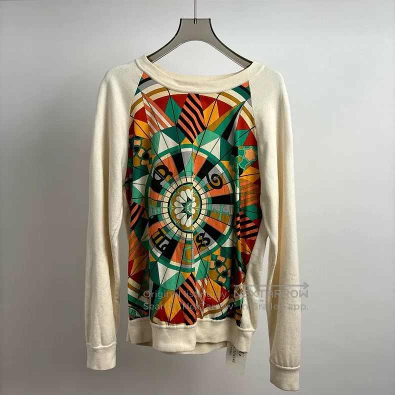 Hermes Hermes Silk Patchwork Sweatshirt Size XS / US 0-2 / IT 36-38 - 1 Thumbnail
