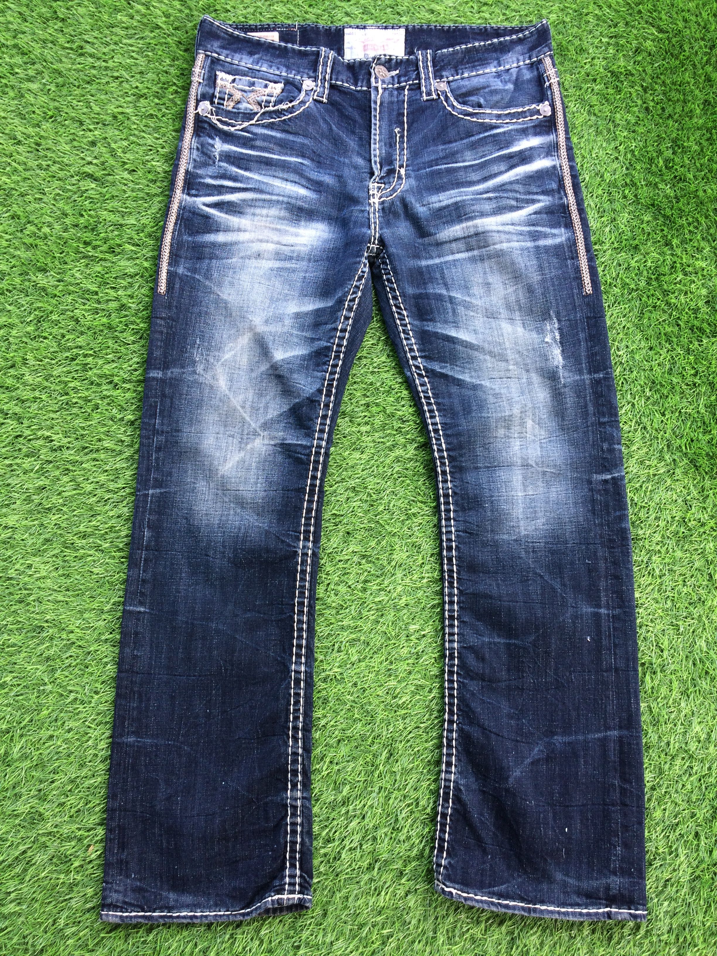 Big Star × Japanese Brand × Jean Big Star Bold Stitch Jeans D-871 Size US 34 / EU 50 - 2 Thumbnail