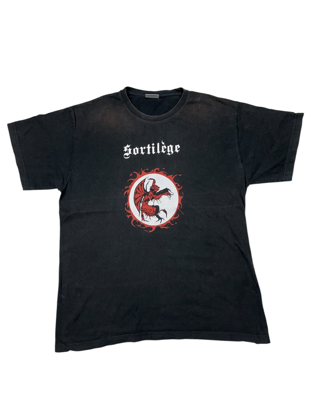 Band Tees × Vintage Vintage 00s Sorilege French Heavy Metal Faded T-shirt Size US L / EU 52-54 / 3 - 1 Thumbnail