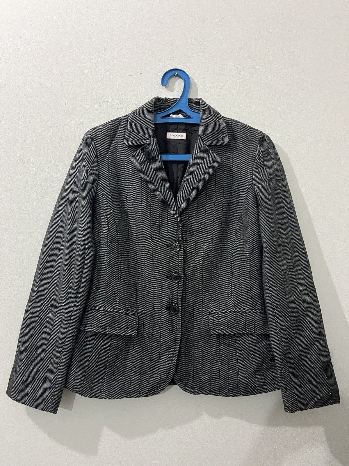 ジャケット Max Mara Blue cashmere cape bomber jacket Weekend Max Mara Blue Cashmere Cape Bomber Jacket