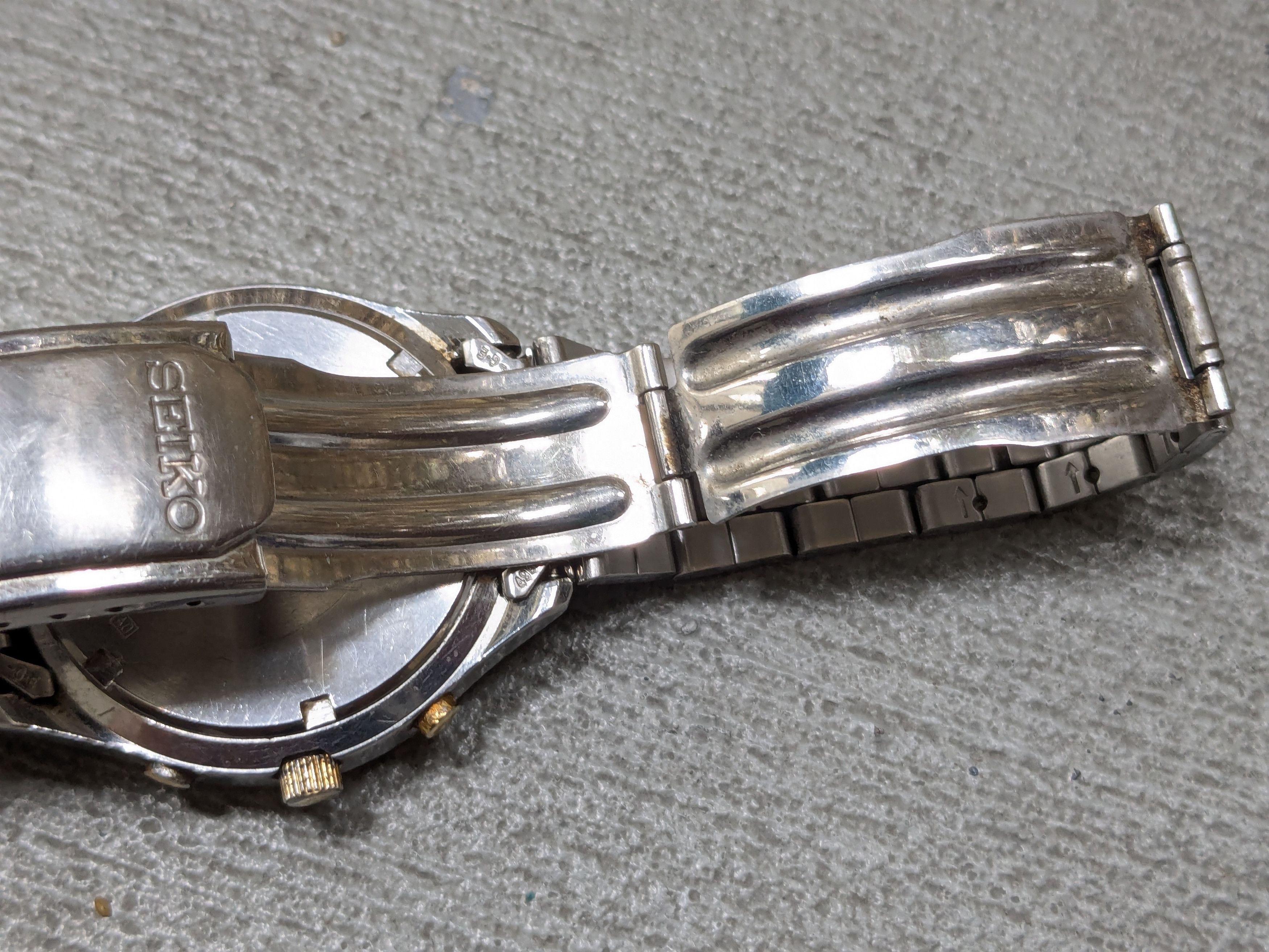 Seiko Vintage SEIKO V657-7100 Chronograph Watch Blue Steel Size ONE SIZE - 9 Thumbnail
