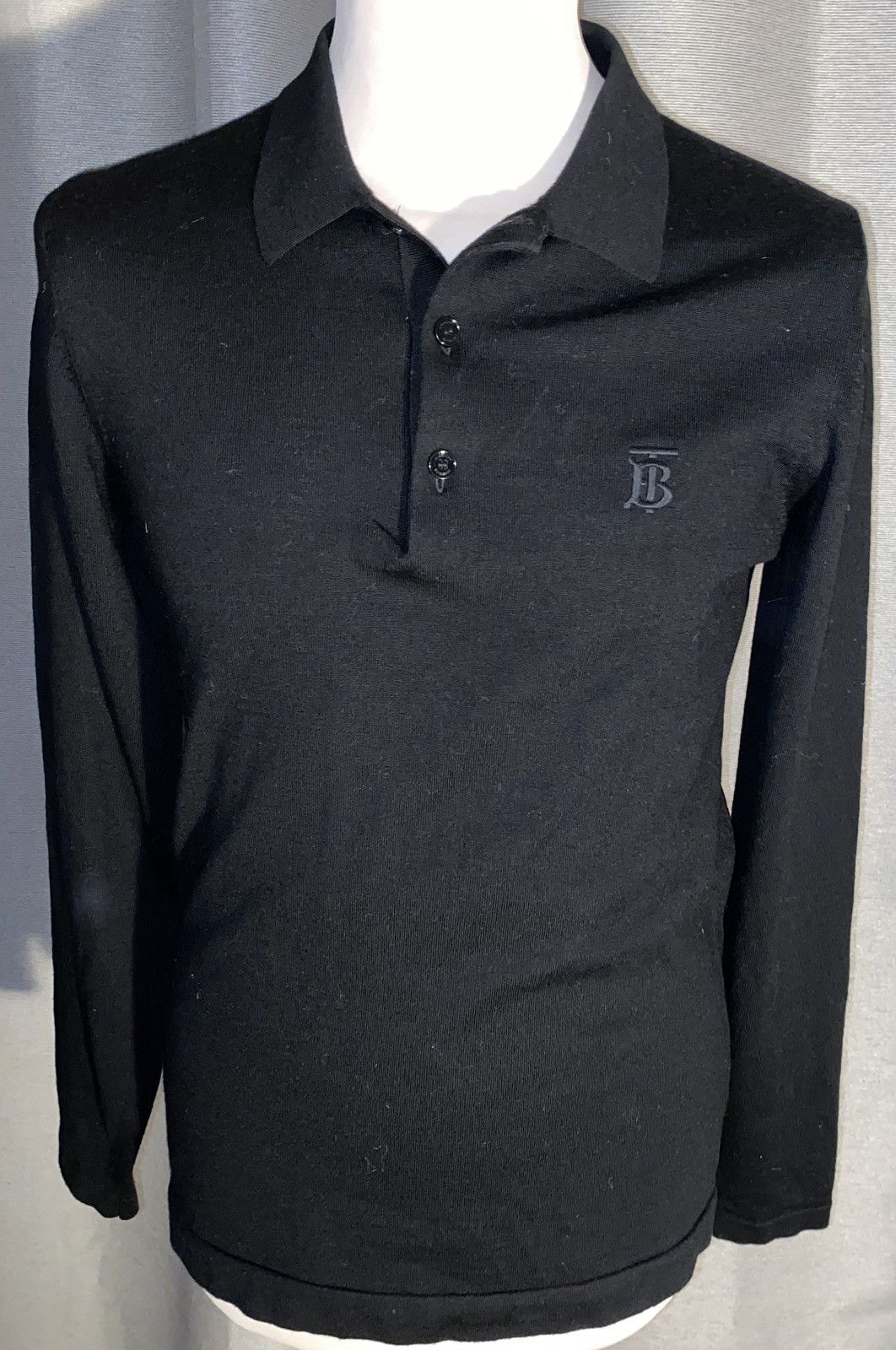 Burberry Burberry - Long Sleeve Polo Shirt - Black - Small Size US S / EU 44-46 / 1 - 1 Thumbnail