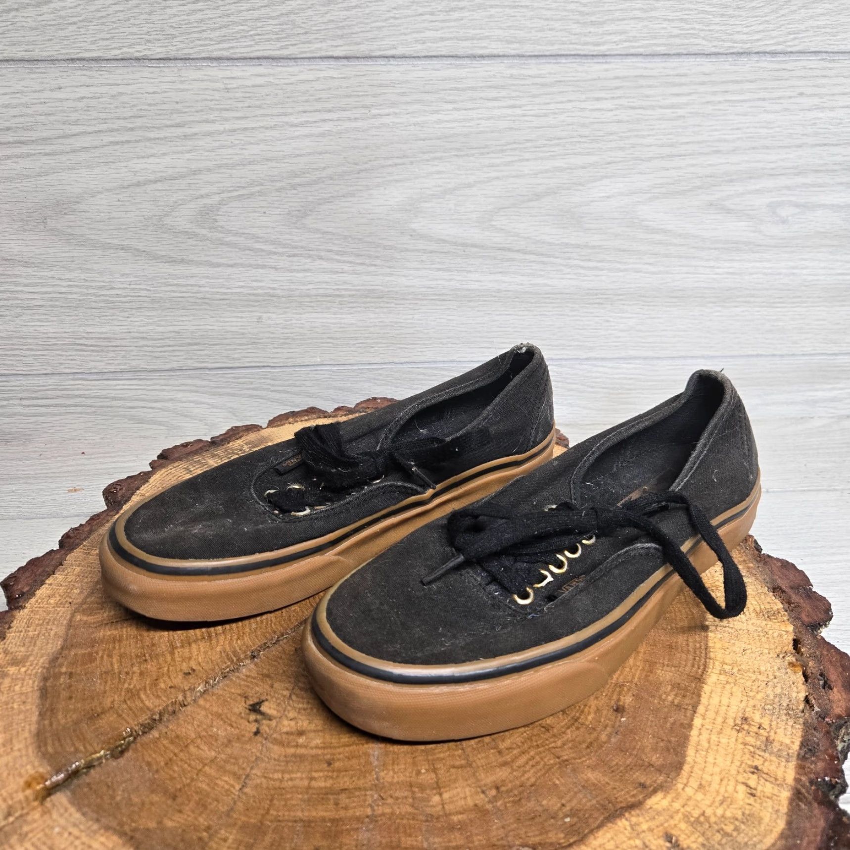 Vans VANS Authentic Unisex Adults Sneakers Black Brown US Women’s 8 - Men's 6.5 Size US 8 / IT 38 - 2 Thumbnail