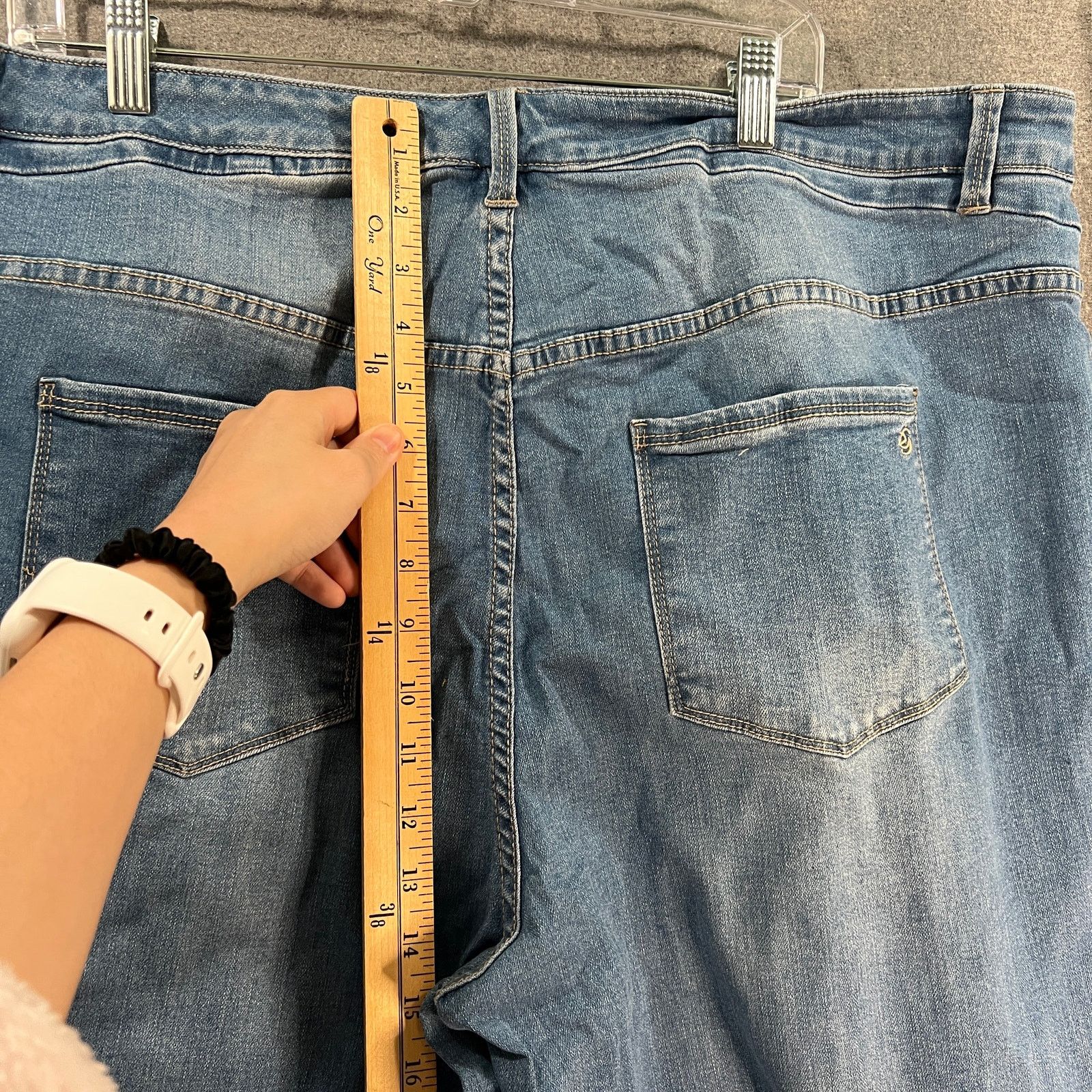 Other Susan Graver Regular Straight Ankle Jean with Fraved Size 40" / US 18 - 7 Thumbnail