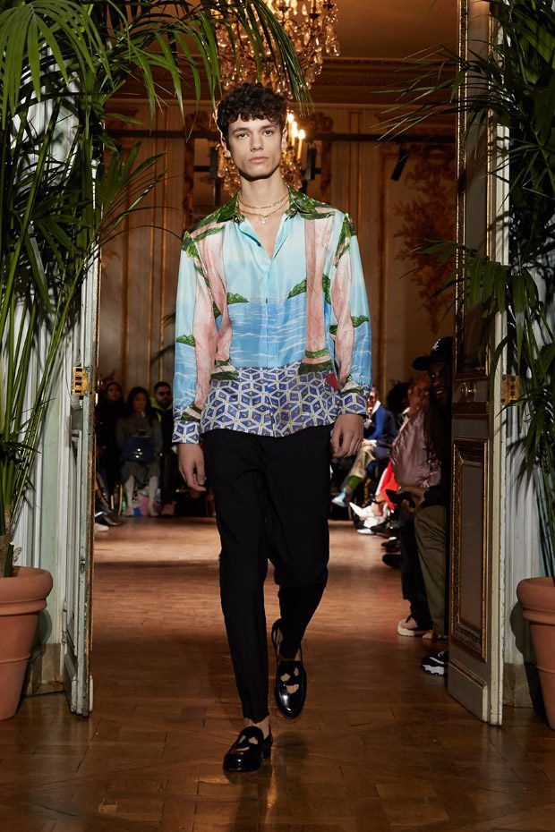 Casablanca Debut Runway (2019 Archive) Moca Silk Shirt Size US L / EU 52-54 / 3 - 2 Thumbnail