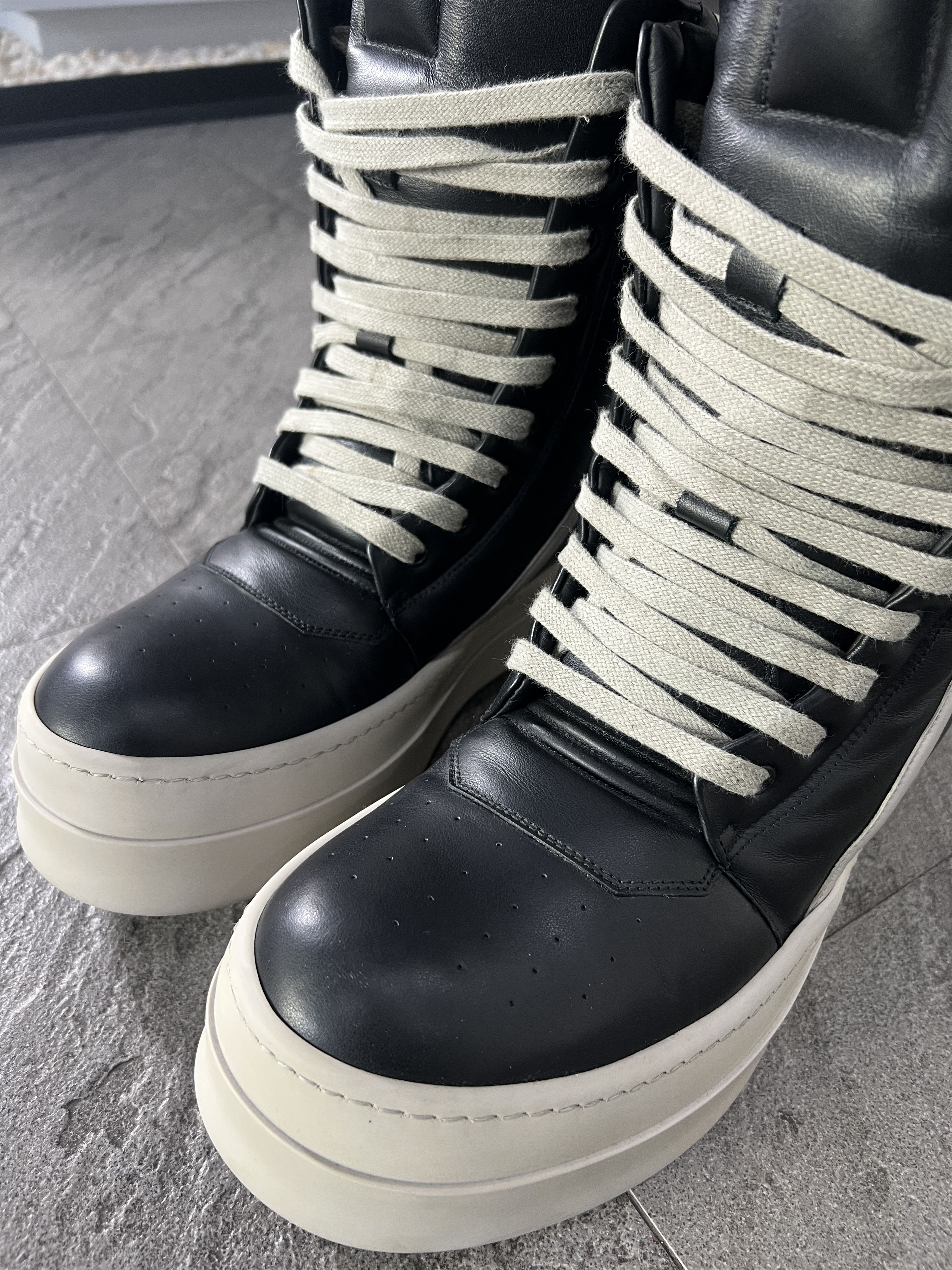 Rick Owens Rick Owens Porterville MegaBumper Geobasket Black Milk Size US 8 / EU 41 - 7 Thumbnail