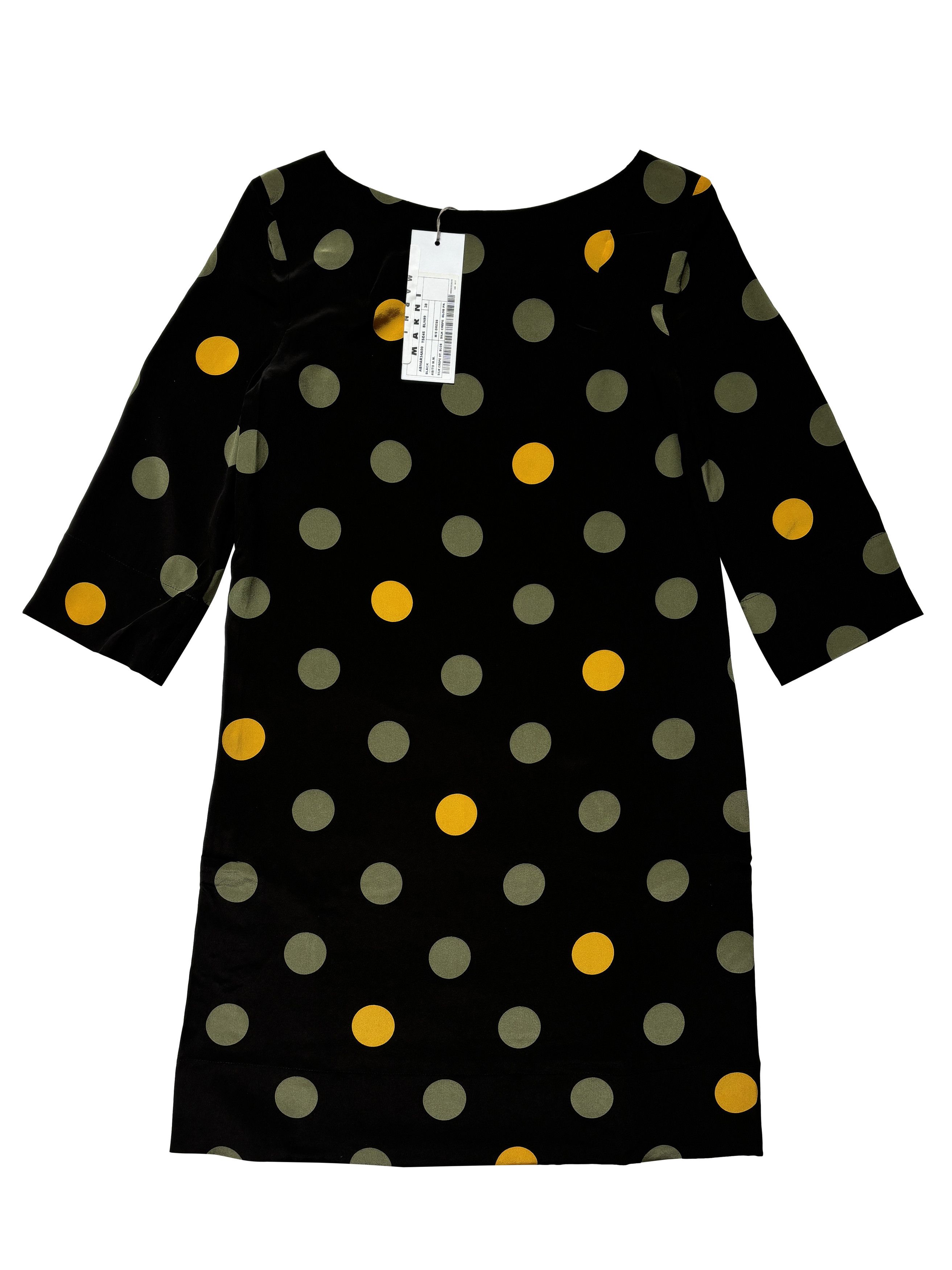 Marni ⚡️QUICK SALE⚡️Marni Black Silk Crepe Mini Dress with Dots Size M / US 6-8 / IT 42-44 - 1 Thumbnail