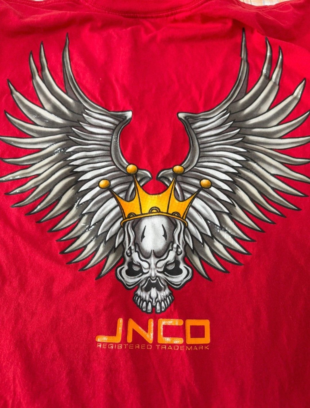 JNCO jnco skull wings red tshirt Size US XL / EU 56 / 4 - 4 Thumbnail