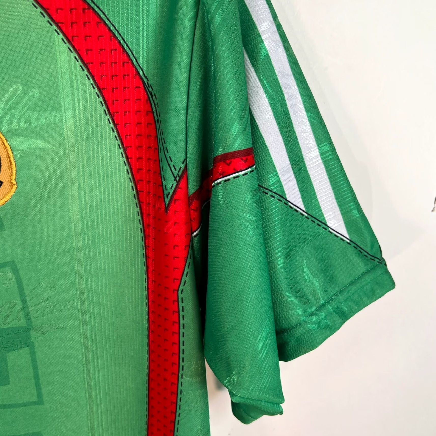 Vintage Mexico Soccer Jersey L Large Green AOP Graphic - Mens Shirt Size US L / EU 52-54 / 3 - 3 Thumbnail