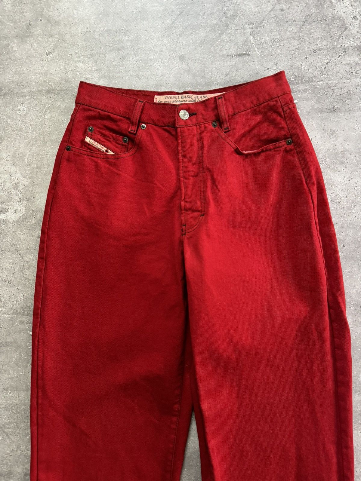 Diesel × Vintage Vintage Y2K Diesel High Waist Opium Red Jeans Pants Size US 33 - 4 Thumbnail