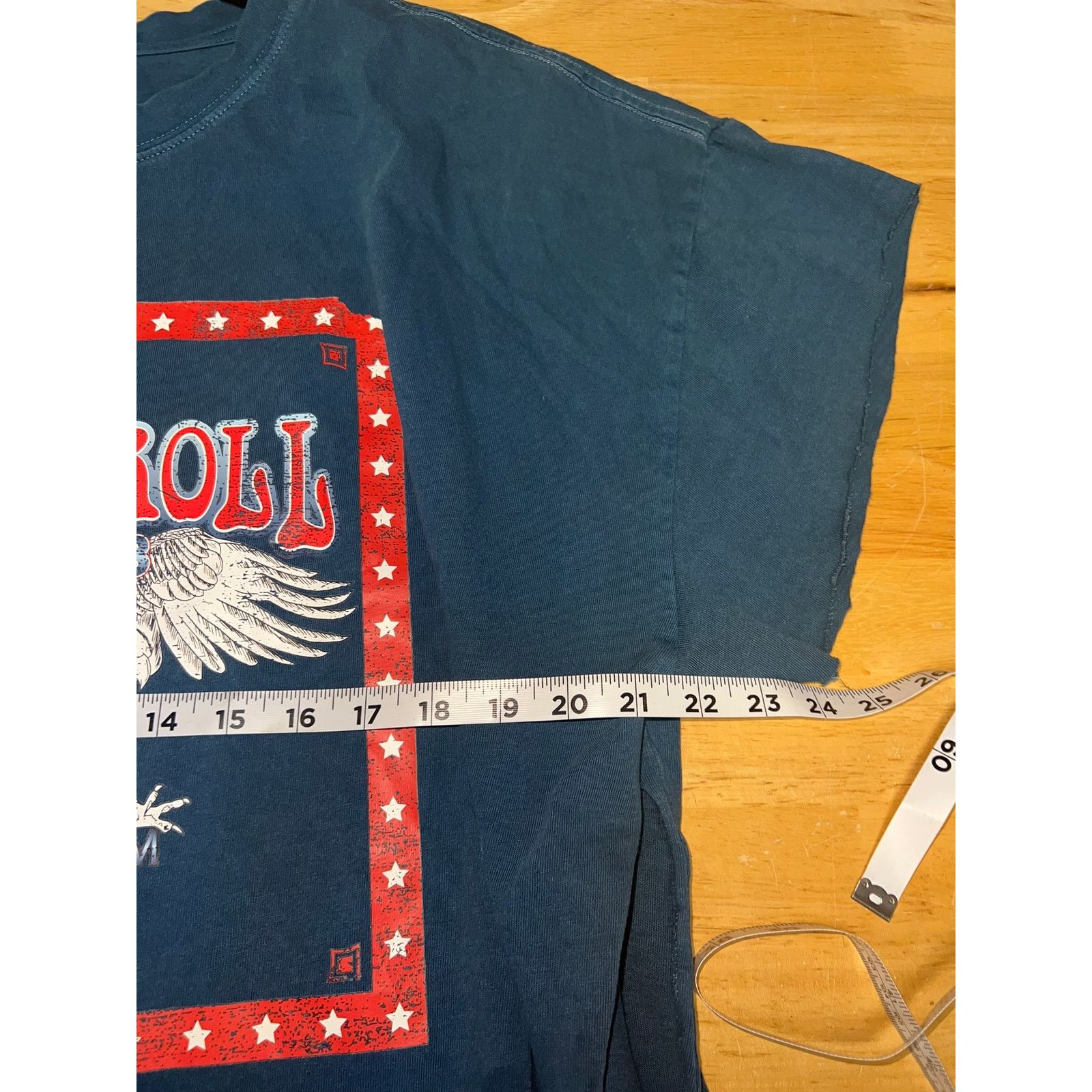 Vintage Womens Rock & Roll Top Shirt Vintage Style Eagle Blue Tee M Size M / US 6-8 / IT 42-44 - 11 Thumbnail