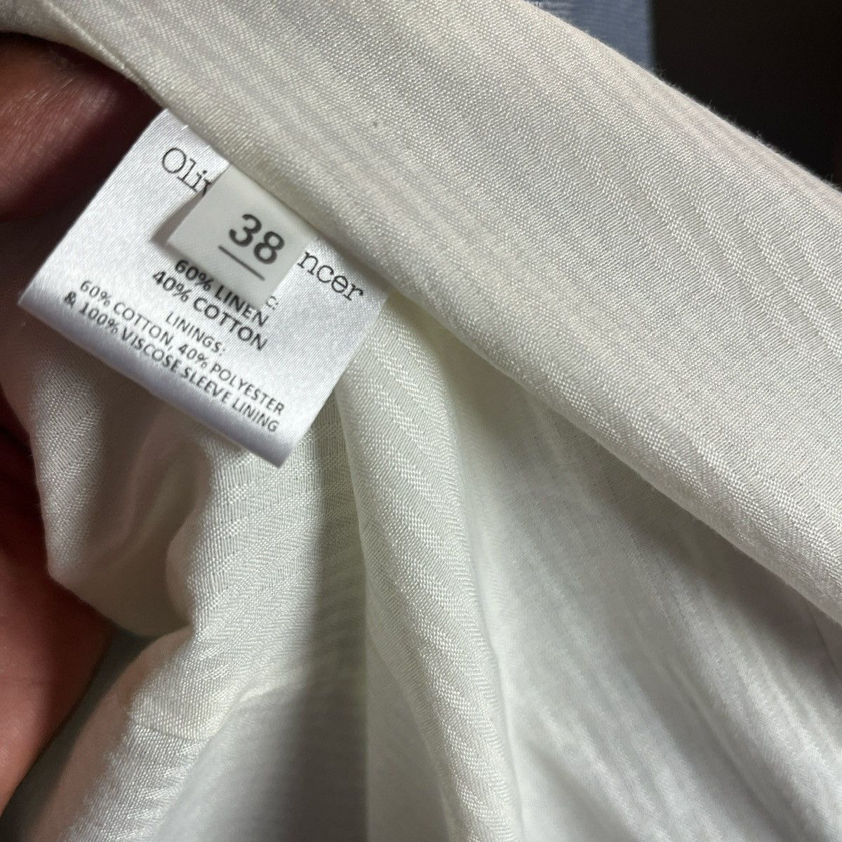 Oliver Spencer Oliver Spencer S/S 14 Bleached Tailored Suit Jacket Size 38R - 9 Thumbnail