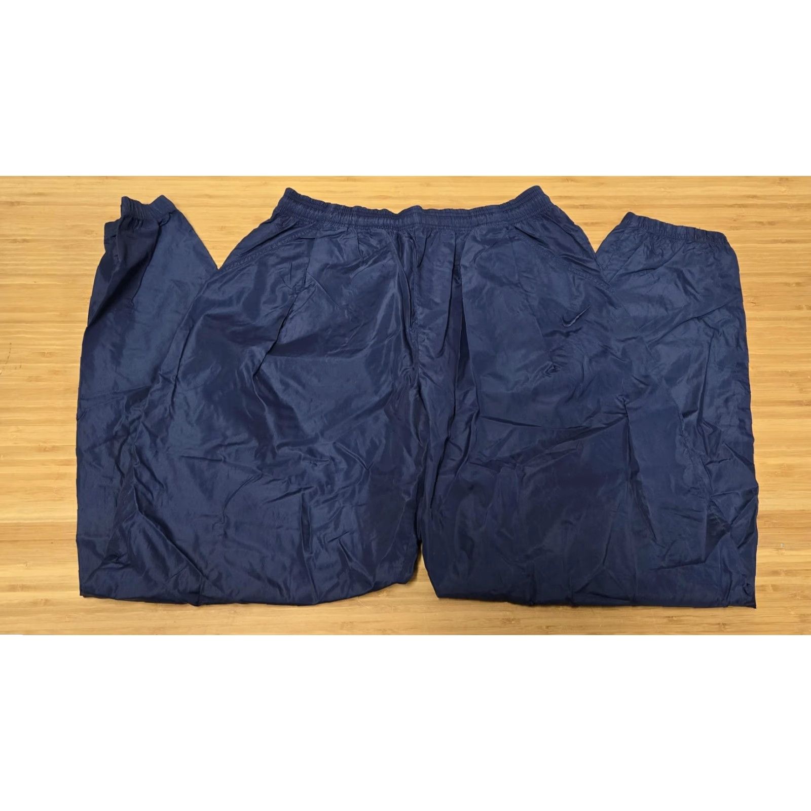 Nike VINTAGE Nike Pants Mens XL Blue Windbreaker Track Joggers Nylon Retro 90s Size US 36 / EU 52 - 3 Thumbnail