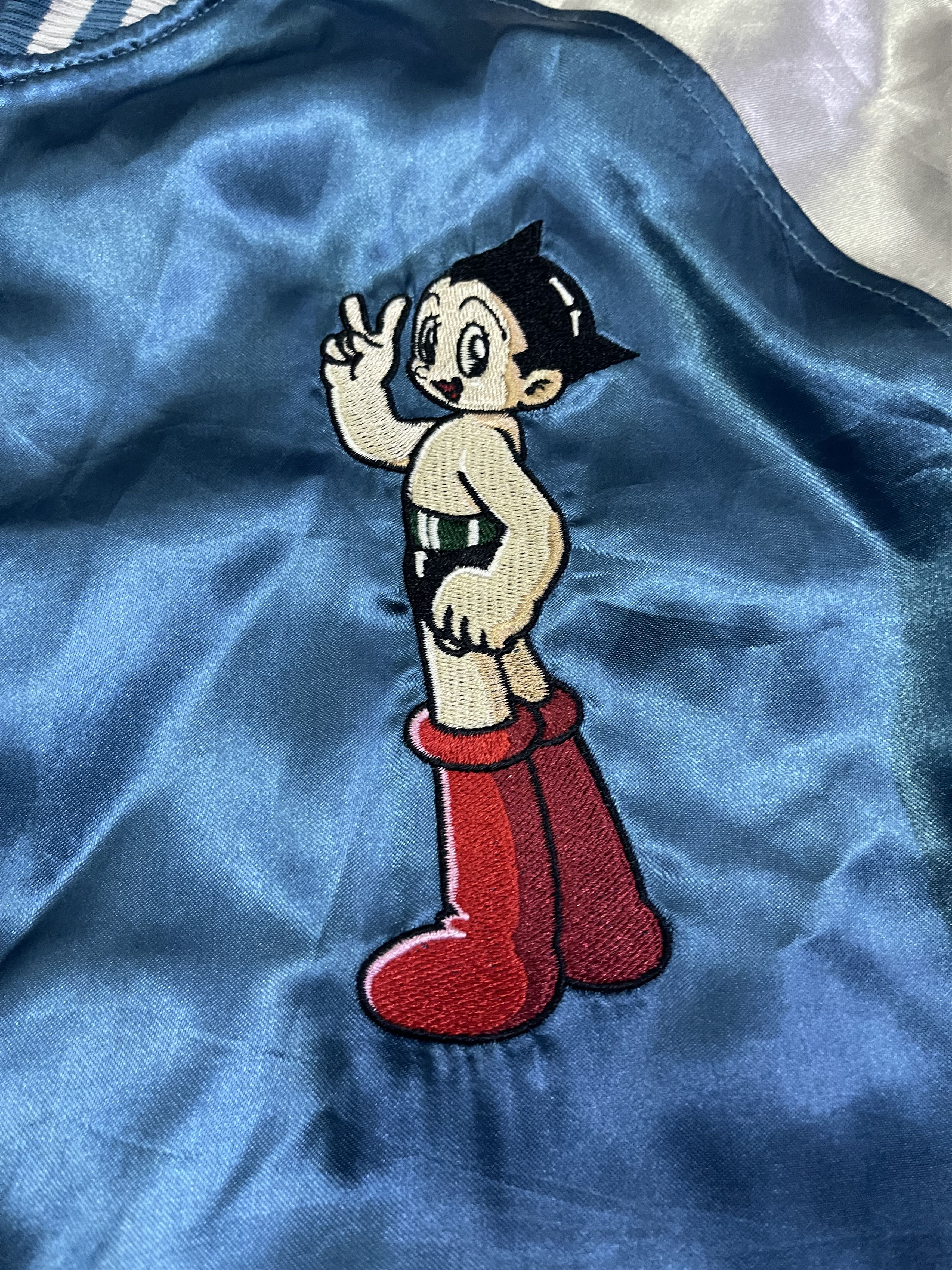 Anime Astro Boy Sukajan Sourvenir Satin Blue Jacket sz XL Size US XL / EU 56 / 4 - 5 Thumbnail