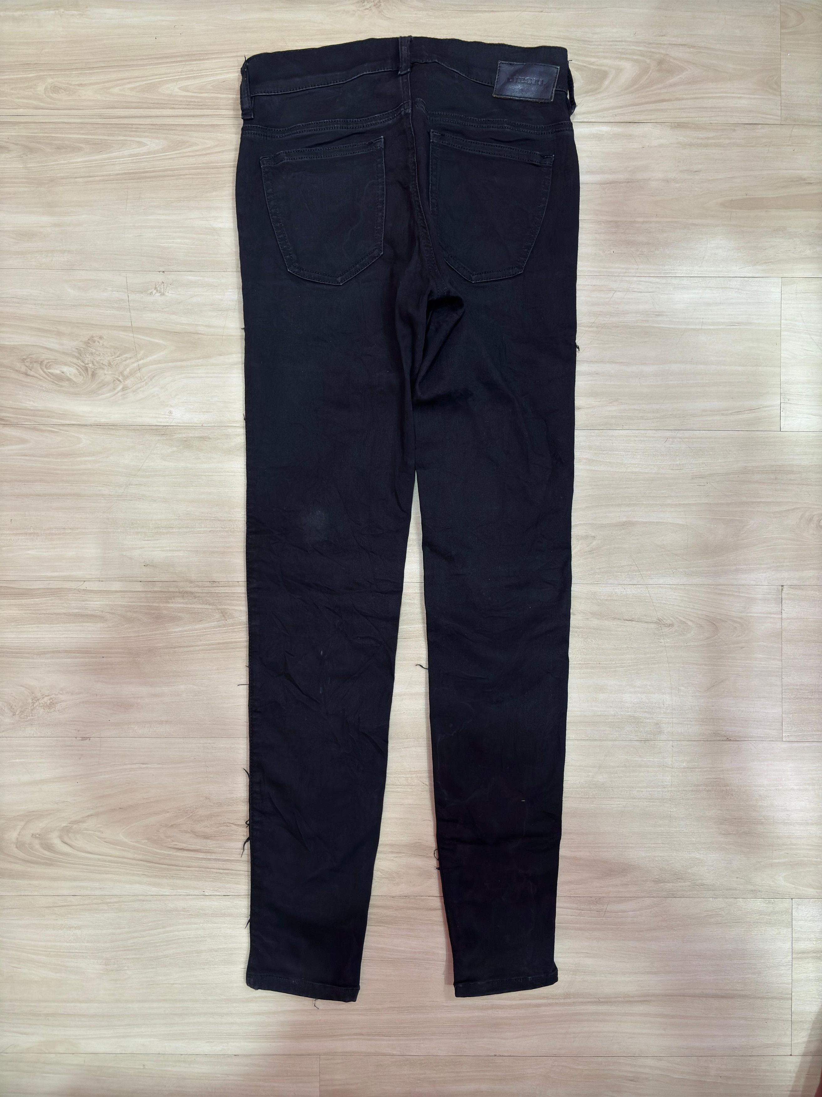 Diesel Diesel Dhary 0686M Jeans Super Tight Black Cracked Stretch Size 24" / US 00 / IT 34 - 2 Thumbnail