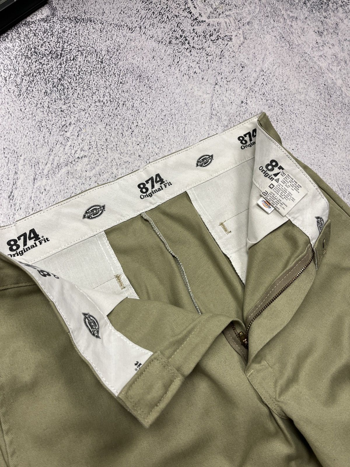 Dickies Vintage Dickies 874 Original Fit Beige Trousers Pants Skate Size US 33 - 6 Thumbnail