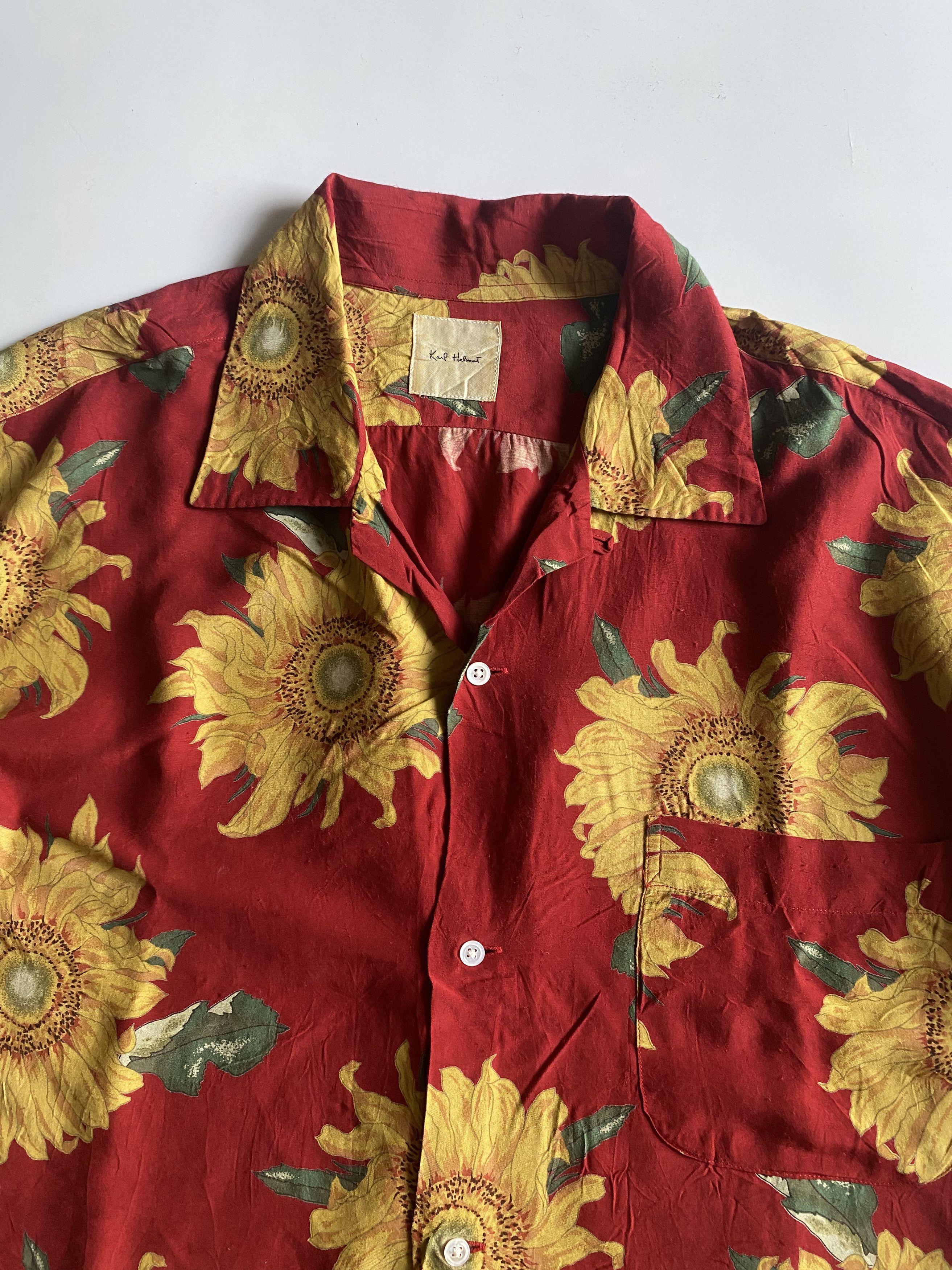 Japanese Brand × Karl Helmut × Vintage Karl Helmut Vintage Flower Shirt Size US L / EU 52-54 / 3 - 4 Thumbnail