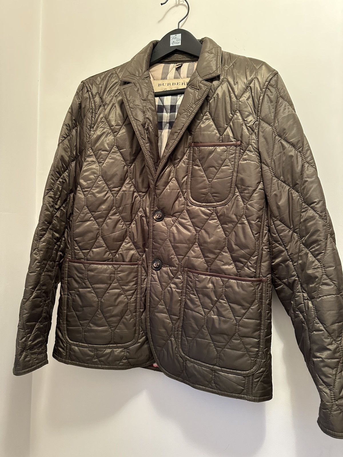 Burberry Burberry Quilted Blazer Jacket Olive Size US M / EU 48-50 / 2 - 1 Thumbnail
