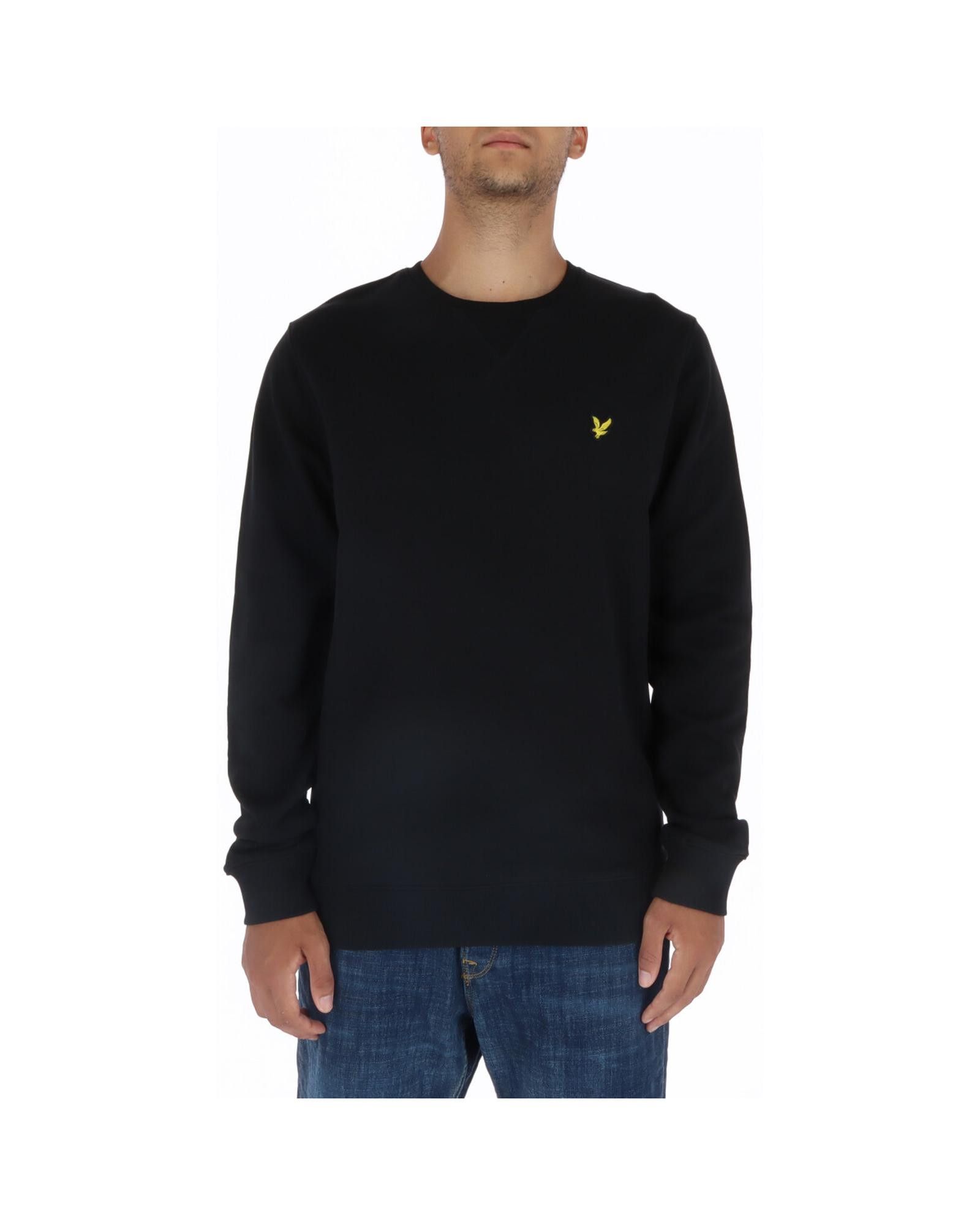 Image of Lyle Scott Print Long Sleeve Sweatshirt in Black, Men's (Size XL)