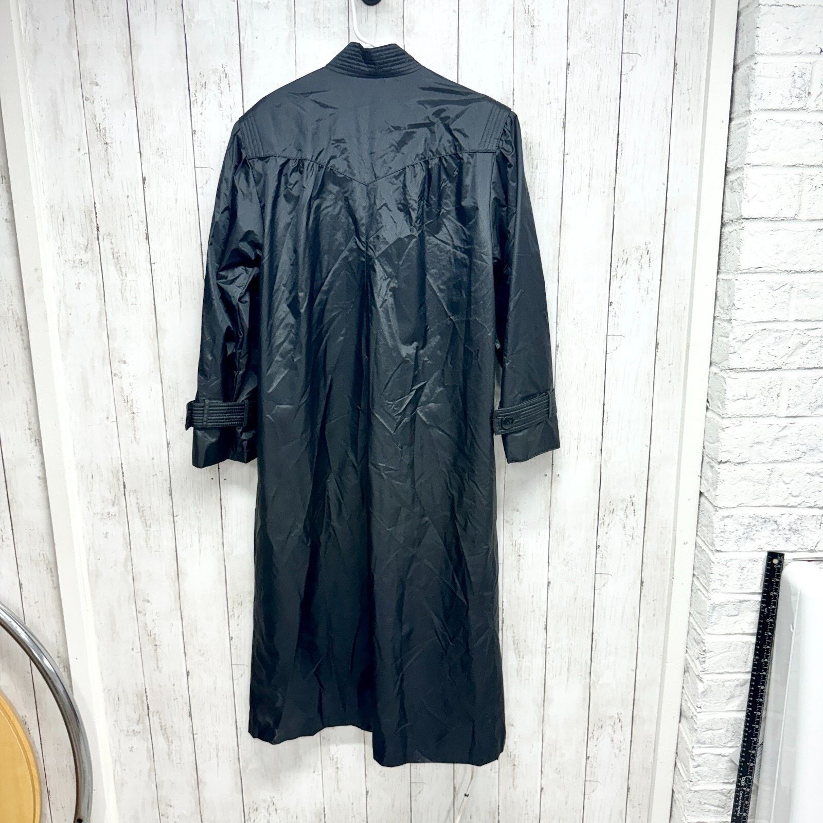 Vintage Vintage Windsor Bay Coat Size 6 Trench Sleek Black Button Size M / US 6-8 / IT 42-44 - 11 Thumbnail