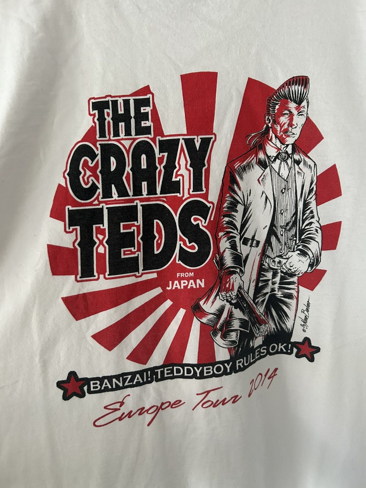 Fruit Of The Loom The Crazy Teds Japan Europe Tour 2014 Teddy Boy Band Size US XL / EU 56 / 4 - 2 Thumbnail