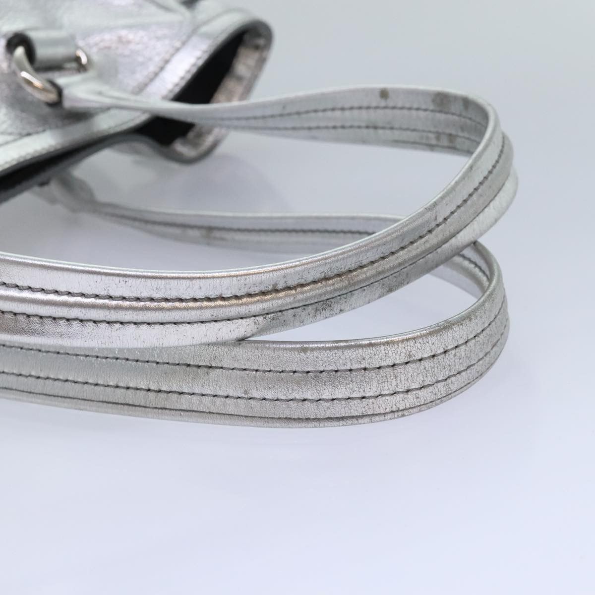Celine CELINE Tote Bag Leather Silver Size ONE SIZE - 7 Thumbnail