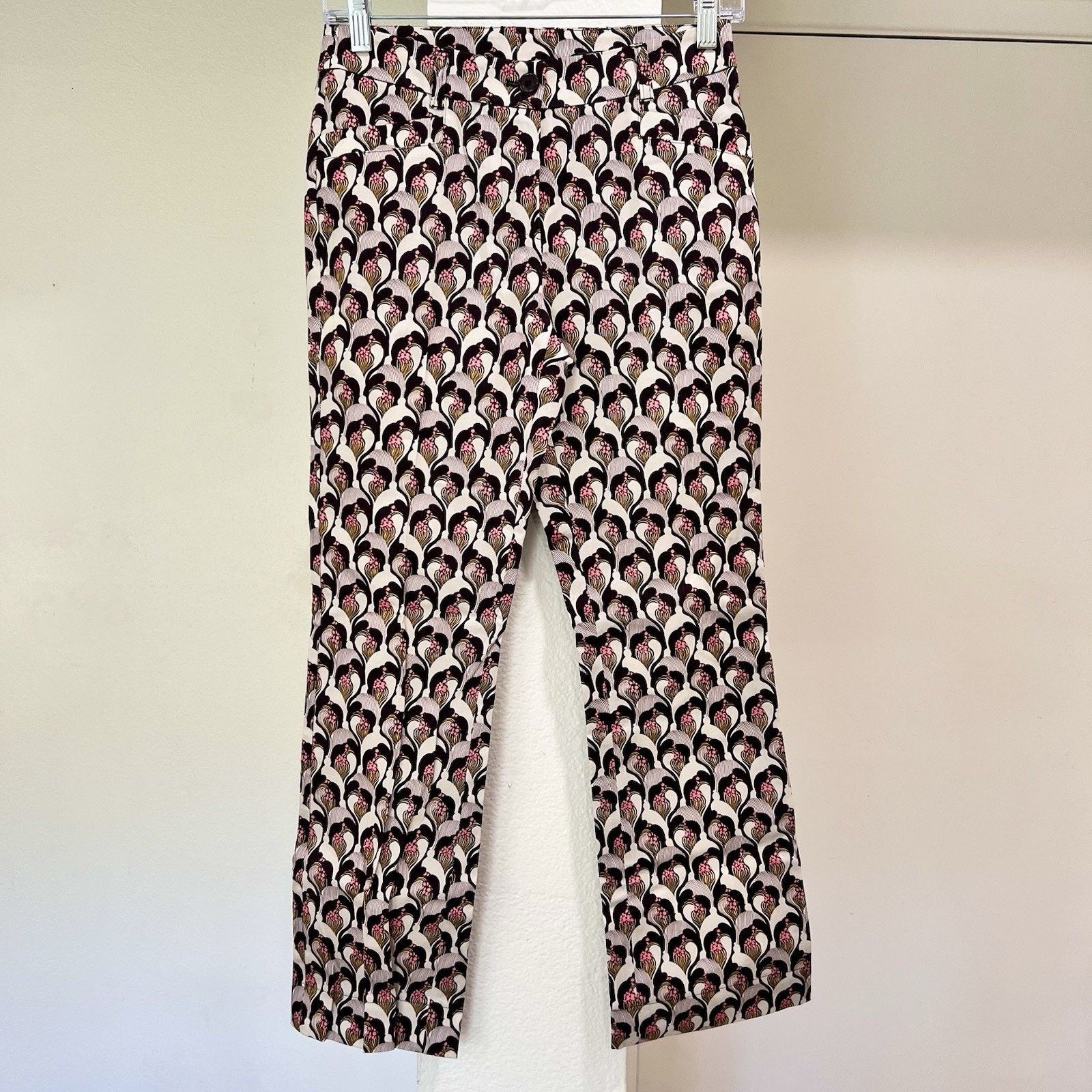 Laurel Laurel Women’s Trousers 27” Art Deco Ankle Flair Size 26" / US 2 / IT 38 - 2 Thumbnail