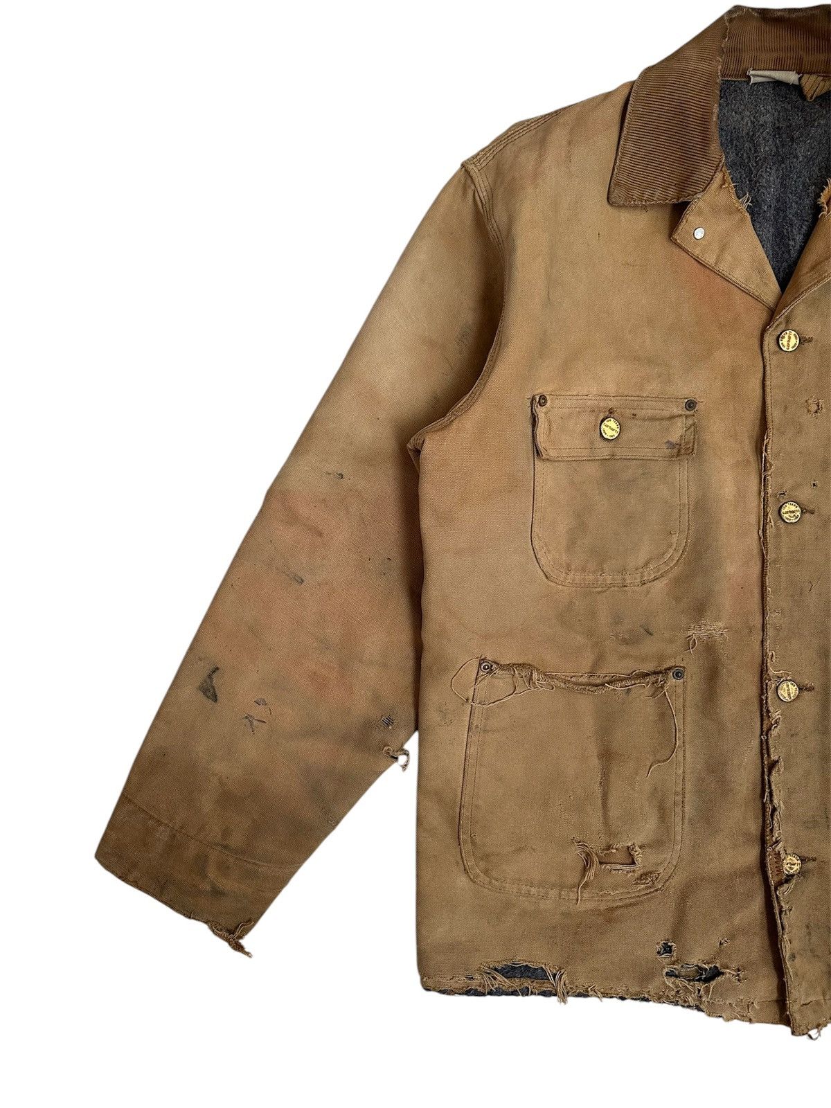 Carhartt Late 80s Extremely Thrashed Carhartt Brown Detroit Jacket Size US L / EU 52-54 / 3 - 4 Thumbnail