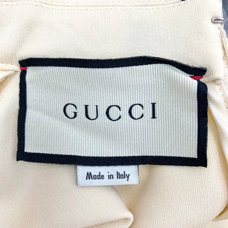 Gucci Gucci Beige striped tie bow doll collar long-sleeved dress Size M / US 6-8 / IT 42-44 - 7 Thumbnail